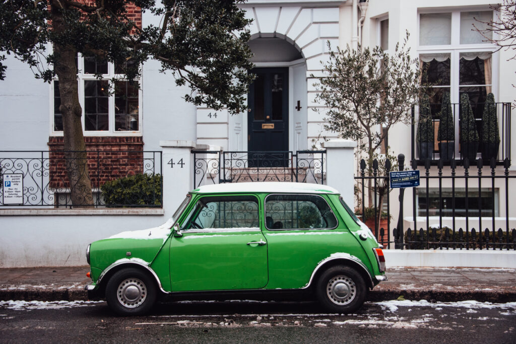 Green Mini car